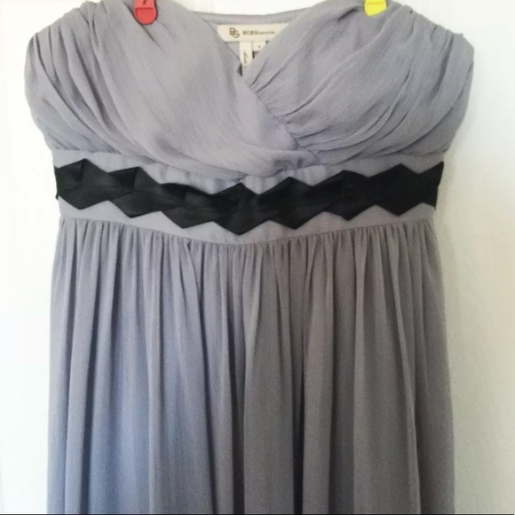 NWT BCBGENERATION Long dress Gray Ruffle Gown 6 - Picture 2 of 7